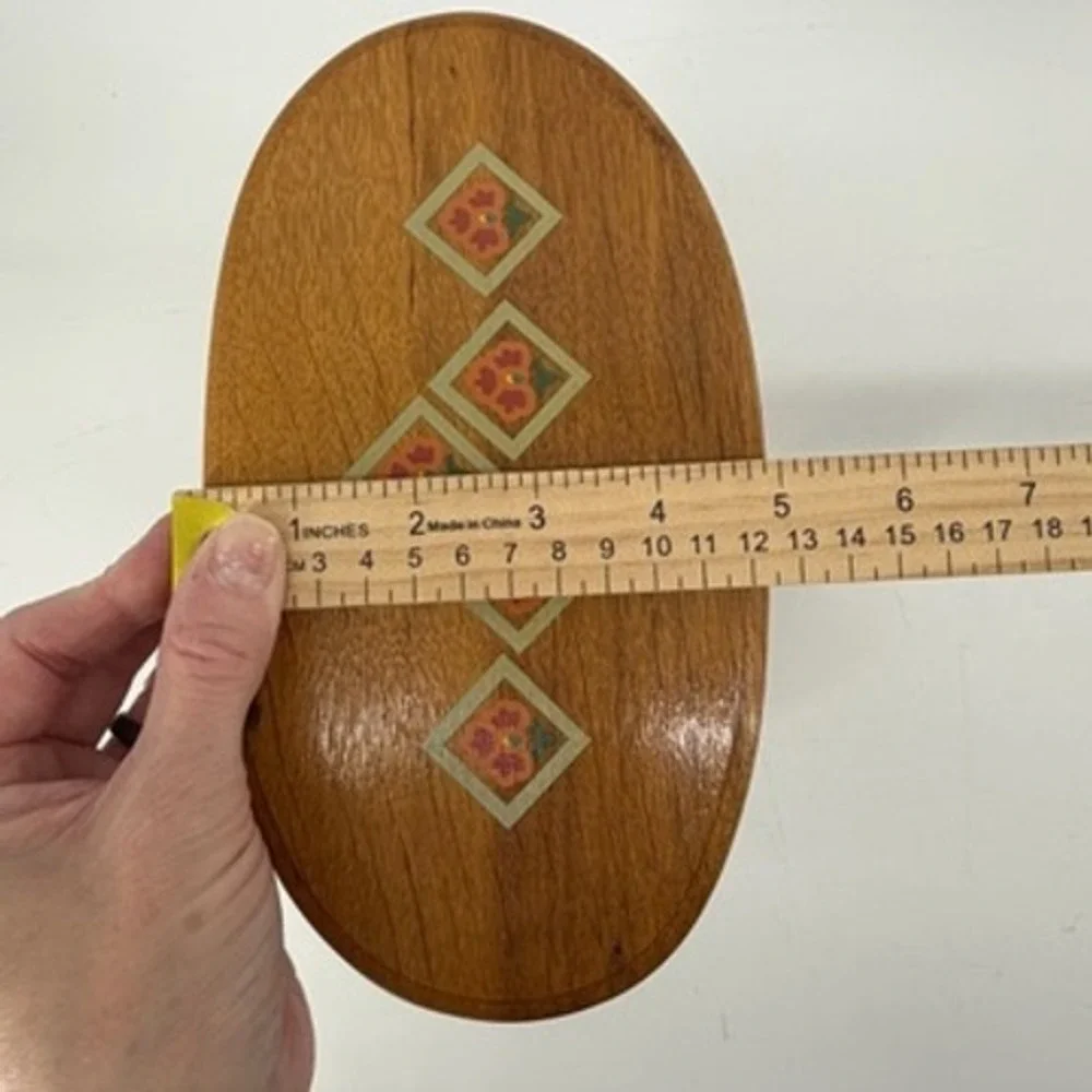 Roy & Marilyn Zimmerman 1991 Handcrafted Miniature Wood Oval Pedestal Table